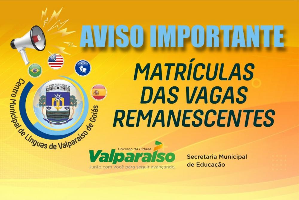 Comunicado sobre efetivação de matrícula - Prefeitura Municipal de