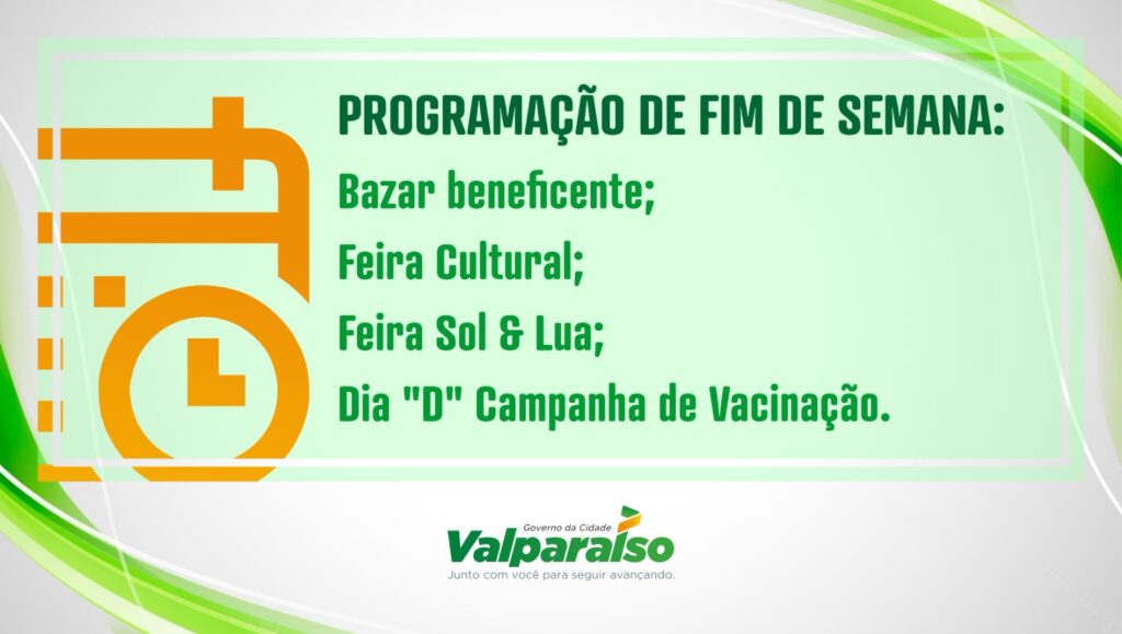 CONFIRA A PROGRAMAÇÃO DO PROJETO RONDON NOS DIAS 23 E 24 DE JANEIRO -  Prefeitura Municipal de Valparaíso de Goiás