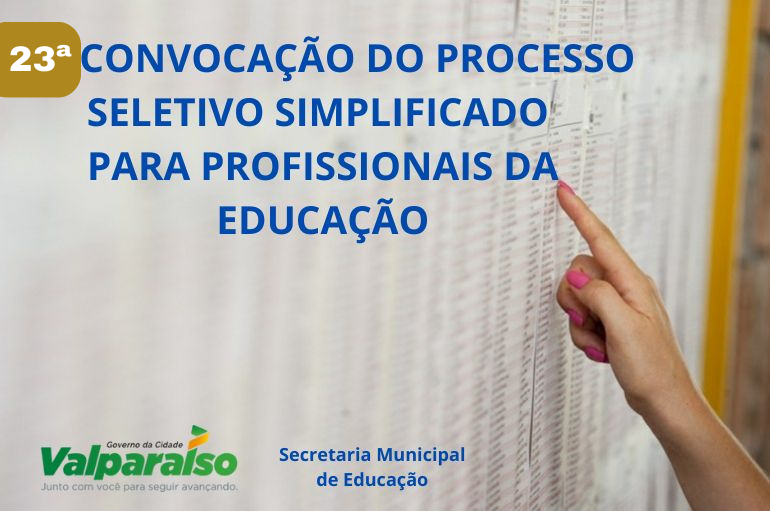 Convocação de Professores de Educação Infantil e Ensino